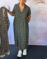 Michelle | Midi Sundress Animal Print