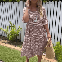 Ellie | Boho Midi Dress Tiered A-Line