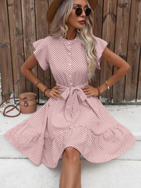 Sylvia | Polka Dot Dress Cap Sleeve