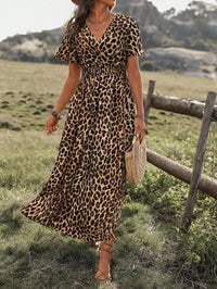 Brooke | Wrap Maxi Dress Animal Print V-Neck