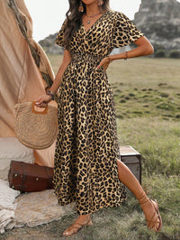 Brooke | Wrap Maxi Dress Animal Print V-Neck