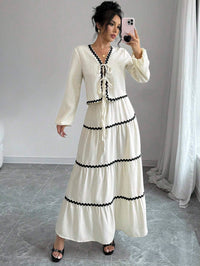 Laurel | Boho Dress V-Neck Ruffled