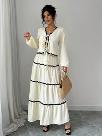 Laurel | Boho Dress V-Neck Ruffled