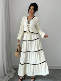 Laurel | Boho Dress V-Neck Ruffled
