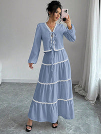 Laurel | Boho Dress V-Neck Ruffled