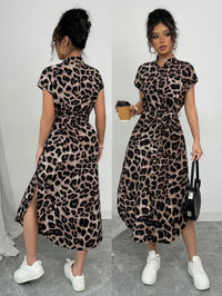 Sloane | Wedding Guest Midi Dress Animal Print