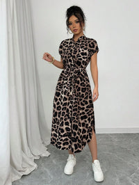 Sloane | Wedding Guest Midi Dress Animal Print