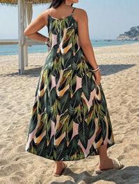 Yvonne | Boho Maxi Sundress Tropical Spaghetti Strap