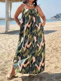 Yvonne | Boho Maxi Sundress Tropical Spaghetti Strap