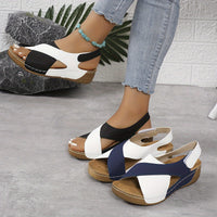 Madeline | Heeled Sandals Wedge Crisscross