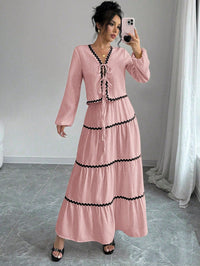 Laurel | Boho Dress V-Neck Ruffled