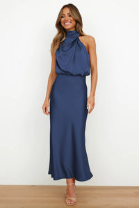 Ivy | Halter Maxi Dress Sheath Sleeveless