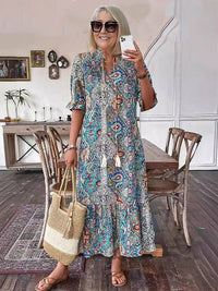 Molly | Printed Midi Sundress Lace