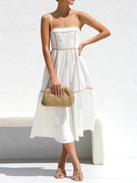 Rebecca | Wedding Guest Midi Dress Square Neck