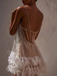 Ariel | Sequin Mini Dress Fringe