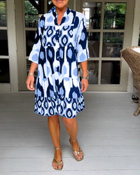May | Boho Sundress Tiered Button-Front