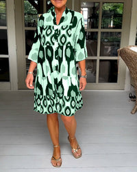 May | Boho Sundress Tiered Button-Front