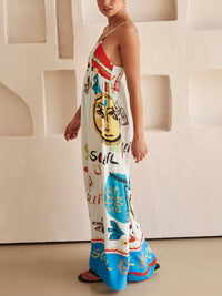 Melanie | Printed Maxi Sundress Spaghetti Strap