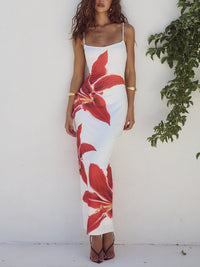 Katherine | Floral Maxi Dress Spaghetti Straps