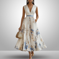 Miriam | Wedding Guest Midi Dress Plunging