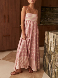 Sabrina | Polka Dot Maxi Dress Sleeveless