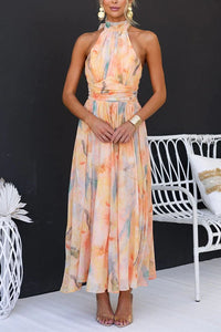 Alyssa | Halter Maxi Dress Floral