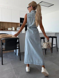 Frances | Shirt Dress Button-Front Sleeveless