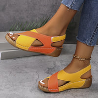 Madeline | Heeled Sandals Wedge Crisscross