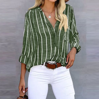 Natalie | Striped Blouse Button-Front