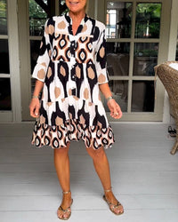 May | Boho Sundress Tiered Button-Front