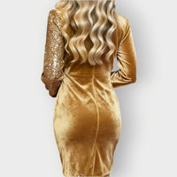 Annabelle | Cocktail Mini Dress Sequin Wrap