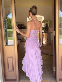 Frances | Wedding Guest Maxi Dress Halter Neck