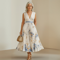 Miriam | Wedding Guest Midi Dress Plunging