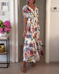 Luna | Wedding Guest Dress Pleated Floral