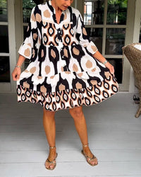 May | Boho Sundress Tiered Button-Front