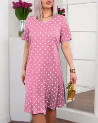 Joy | Polka Dot Dress Floral A-Line
