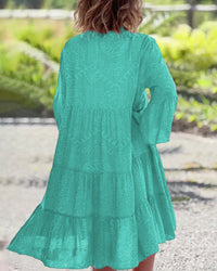 Lauren | Boho Midi Sundress Tiered V-Neck