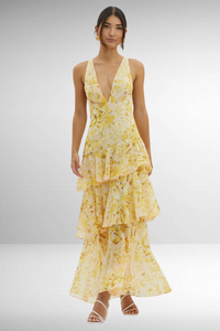 Nina | Wedding Guest Maxi Dress Layered Ruffle