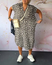 Michelle | Midi Sundress Animal Print