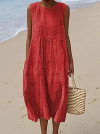 Esme | Midi Sundress Striped Sleeveless