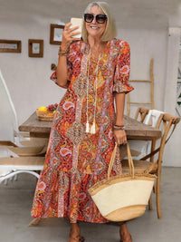 Molly | Printed Midi Sundress Lace