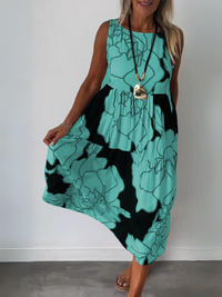 Colette | Boho Midi Dress Sleeveless