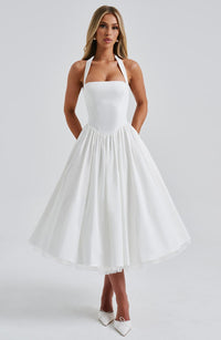 Katherine | Wedding Guest Midi Dress Halter