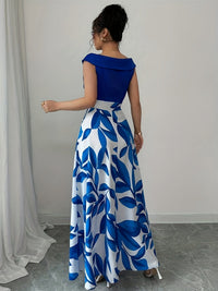 Reese | Wedding Guest Maxi Dress Leaf Print