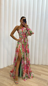 Lauren | Floral Maxi Dress One-Shoulder