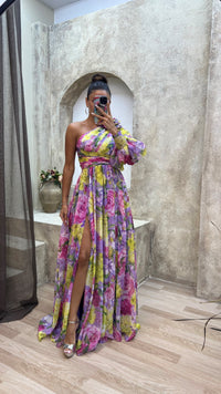 Lauren | Floral Maxi Dress One-Shoulder