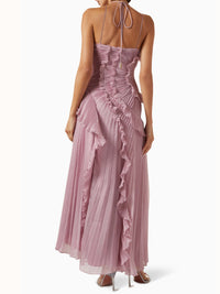 Frances | Wedding Guest Maxi Dress Halter Neck