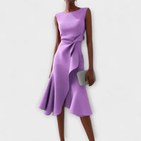 Aurora | Cocktail Midi Dress Asymmetric Sleeveless