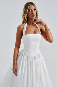Katherine | Wedding Guest Midi Dress Halter
