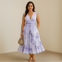 Miriam | Wedding Guest Midi Dress Plunging